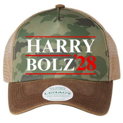 Harry Bolz 2028 Funny Political Meme D.O.G & E Legacy Tie Dye Trucker Hat