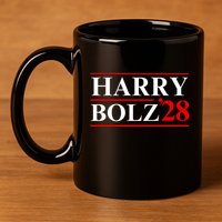 Harry Bolz 2028 Funny Political Meme D.O.G & E 11oz C Handle Ceramic Mug