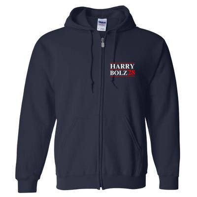Harry Bolz 2028 Funny Political Meme D.O.G & E Full Zip Hoodie