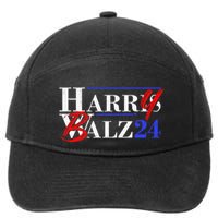 Harry Balz 2024 Funny Kamala Harris And Tim Walz 2024 Gift 7-Panel Snapback Hat