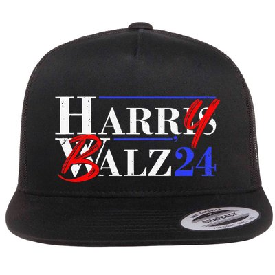 Harry Balz 2024 Funny Kamala Harris And Tim Walz 2024 Gift Flatbill Hat
