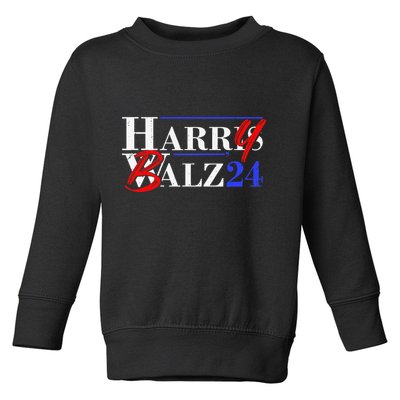 Harry Balz 2024 Funny Kamala Harris And Tim Walz 2024 Gift Toddler Sweatshirt