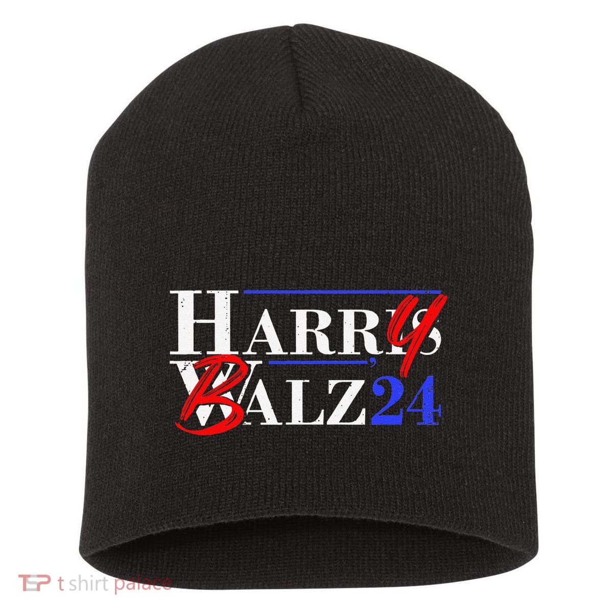 Harry Balz 2024 Funny Kamala Harris And Tim Walz 2024 Gift Short Acrylic Beanie