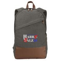 Harry Balz 2024 Funny Kamala Harris And Tim Walz 2024 Gift Cotton Canvas Backpack