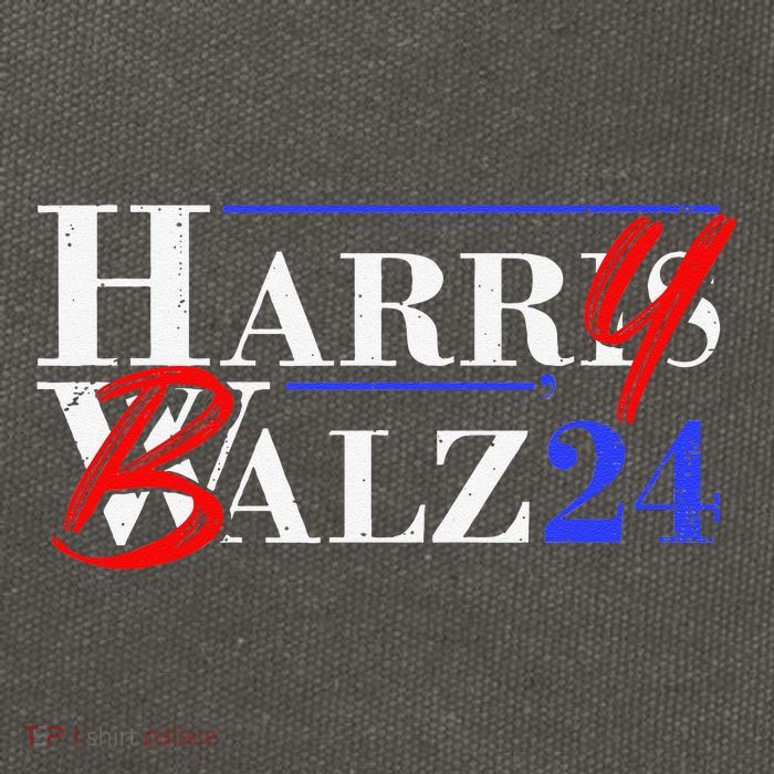 Harry Balz 2024 Funny Kamala Harris And Tim Walz 2024 Gift Cotton Canvas Backpack