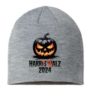 Harry Balz 2024 Funny Kamala Harris Walz Pumpkin Sustainable Beanie