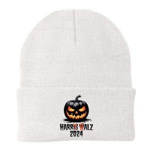 Harry Balz 2024 Funny Kamala Harris Walz Pumpkin Knit Cap Winter Beanie