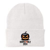 Harry Balz 2024 Funny Kamala Harris Walz Pumpkin Knit Cap Winter Beanie