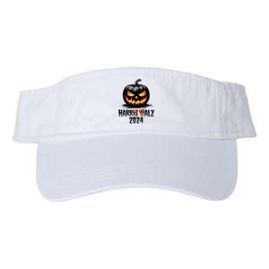 Harry Balz 2024 Funny Kamala Harris Walz Pumpkin Valucap Bio-Washed Visor