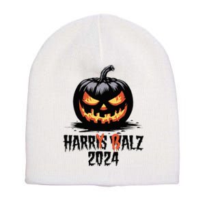 Harry Balz 2024 Funny Kamala Harris Walz Pumpkin Short Acrylic Beanie