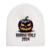 Harry Balz 2024 Funny Kamala Harris Walz Pumpkin Short Acrylic Beanie