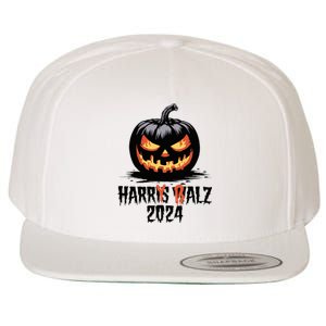 Harry Balz 2024 Funny Kamala Harris Walz Pumpkin Wool Snapback Cap