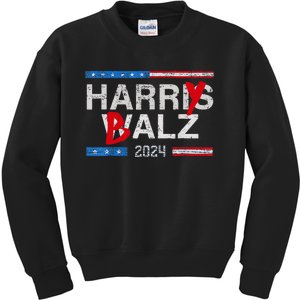 Harry Balz 2024 Funny Kamala Harris And Tim Walz 2024 Kids Sweatshirt