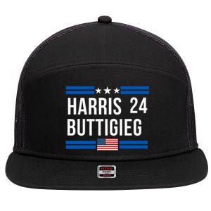 Harris Buttigieg 2024 Presidential Elect Campaign 7 Panel Mesh Trucker Snapback Hat