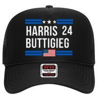 Harris Buttigieg 2024 Presidential Elect Campaign High Crown Mesh Back Trucker Hat