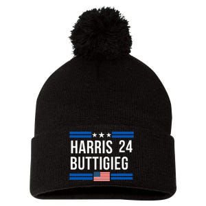 Harris Buttigieg 2024 Presidential Elect Campaign Pom Pom 12in Knit Beanie