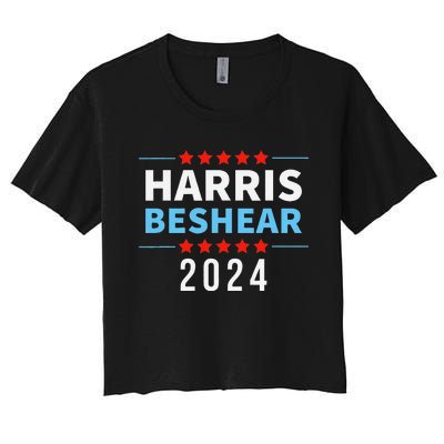 Harris Beshear 2024 Kamala Harris Andy Beshear President Women's Crop Top Tee