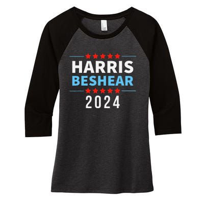 Harris Beshear 2024 Kamala Harris Andy Beshear President Women's Tri-Blend 3/4-Sleeve Raglan Shirt