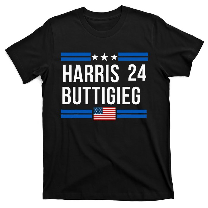 Harris Buttigieg 2024 Presidential Elect Campaign T-Shirt