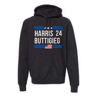 Harris Buttigieg 2024 Presidential Elect Campaign Premium Hoodie