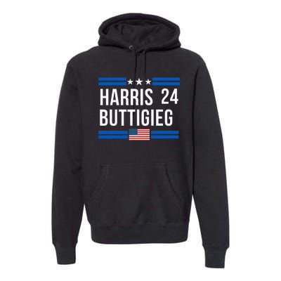 Harris Buttigieg 2024 Presidential Elect Campaign Premium Hoodie