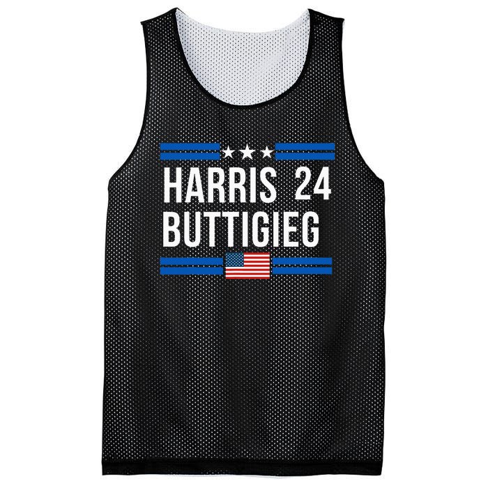 Harris Buttigieg 2024 Presidential Elect Campaign Mesh Reversible Basketball Jersey Tank