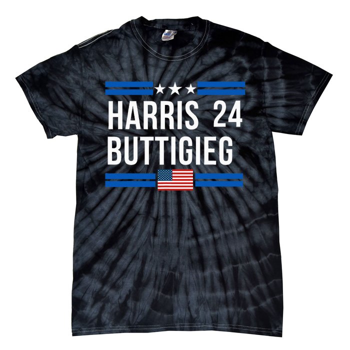 Harris Buttigieg 2024 Presidential Elect Campaign Tie-Dye T-Shirt