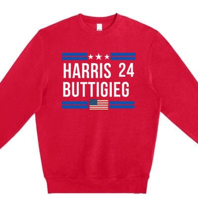 Harris Buttigieg 2024 Presidential Elect Campaign Premium Crewneck Sweatshirt