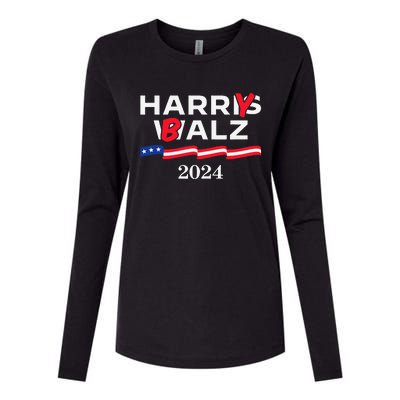 Harry Balz 2024 Harris Walz 2024 Funny Meme Womens Cotton Relaxed Long Sleeve T-Shirt