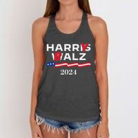 Harry Balz 2024 Harris Walz 2024 Funny Meme Women's Knotted Racerback Tank