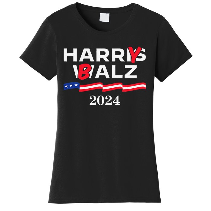 Harry Balz 2024 Harris Walz 2024 Funny Meme Women's T-Shirt