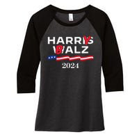 Harry Balz 2024 Harris Walz 2024 Funny Meme Women's Tri-Blend 3/4-Sleeve Raglan Shirt