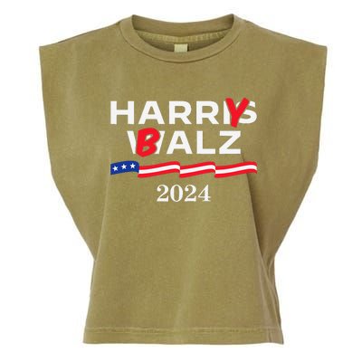 Harry Balz 2024 Harris Walz 2024 Funny Meme Garment-Dyed Women's Muscle Tee