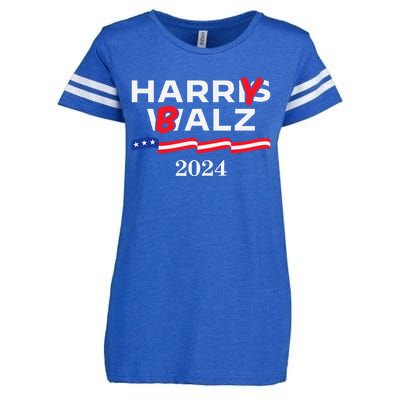 Harry Balz 2024 Harris Walz 2024 Funny Meme Enza Ladies Jersey Football T-Shirt