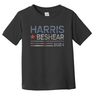 Harris Beshear 2024 Retro Stripe Voters Democrat Candidate Toddler T-Shirt