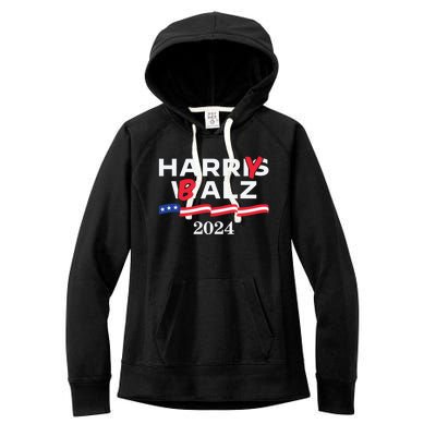 Harry Balz 2024 Harris Walz 2024 Funny Meme Cool Gift Women's Fleece Hoodie