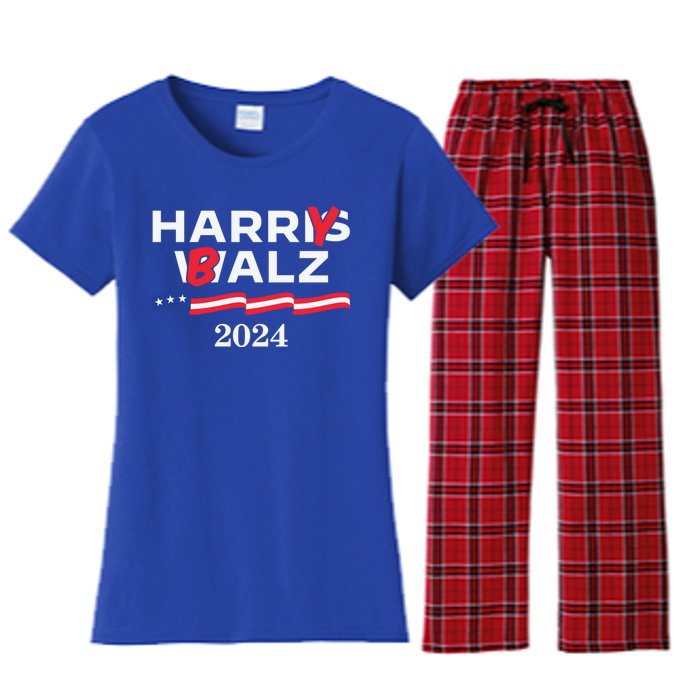 Harry Balz 2024 Harris Walz 2024 Funny Meme Cool Gift Women's Flannel Pajama Set