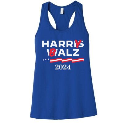 Harry Balz 2024 Harris Walz 2024 Funny Meme Cool Gift Women's Racerback Tank