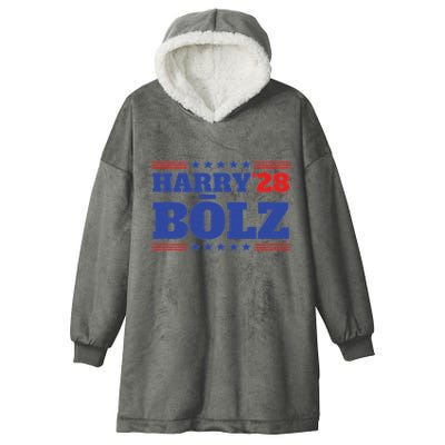 Harry Bolz 2028 Political Meme D.O.G.E. Hooded Wearable Blanket