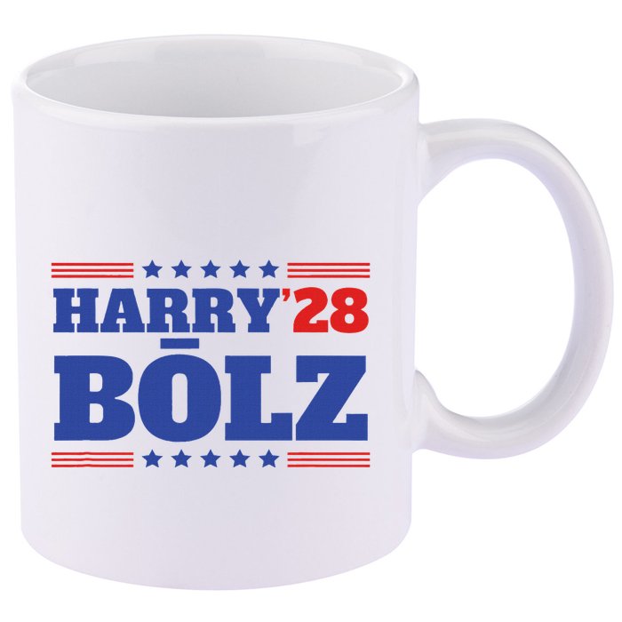 Harry Bolz 2028 Political Meme D.O.G.E. 11oz C Handle Ceramic Mug