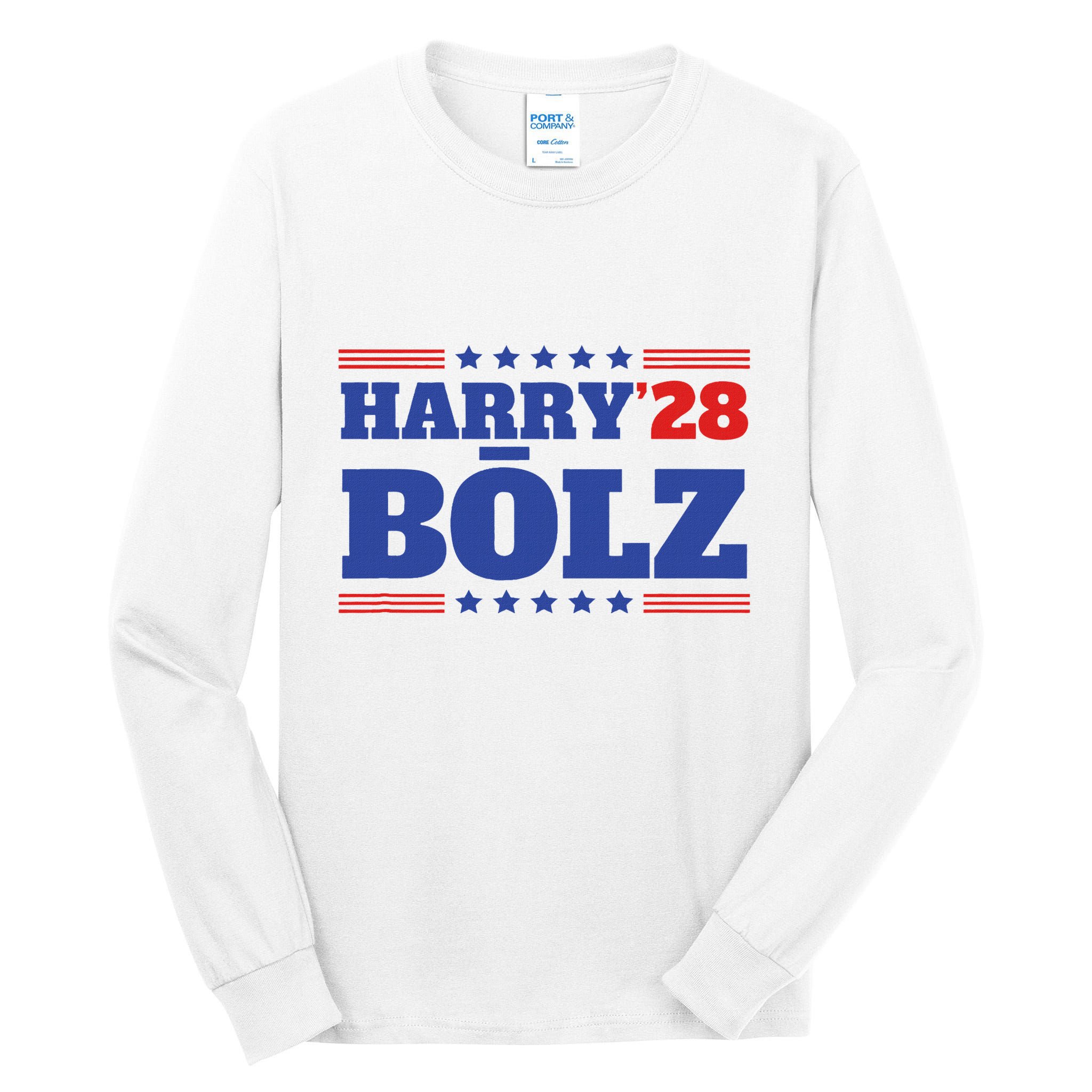 Harry Bolz 2028 Political Meme D.O.G.E. Tall Long Sleeve T-Shirt