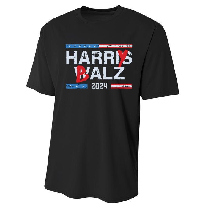 Harry Balz 2024 Funny Kamala Harris And Tim Walz 2024 Performance Sprint T-Shirt