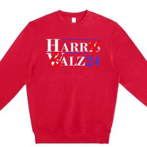 Harry Balz 2024 Funny Kamala Harris And Tim Walz 2024 Premium Crewneck Sweatshirt