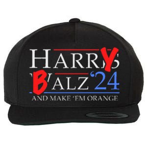 Harry Balz 2024 Funny Trump 2024 Anti Kamala Harris Pro Usa Wool Snapback Cap