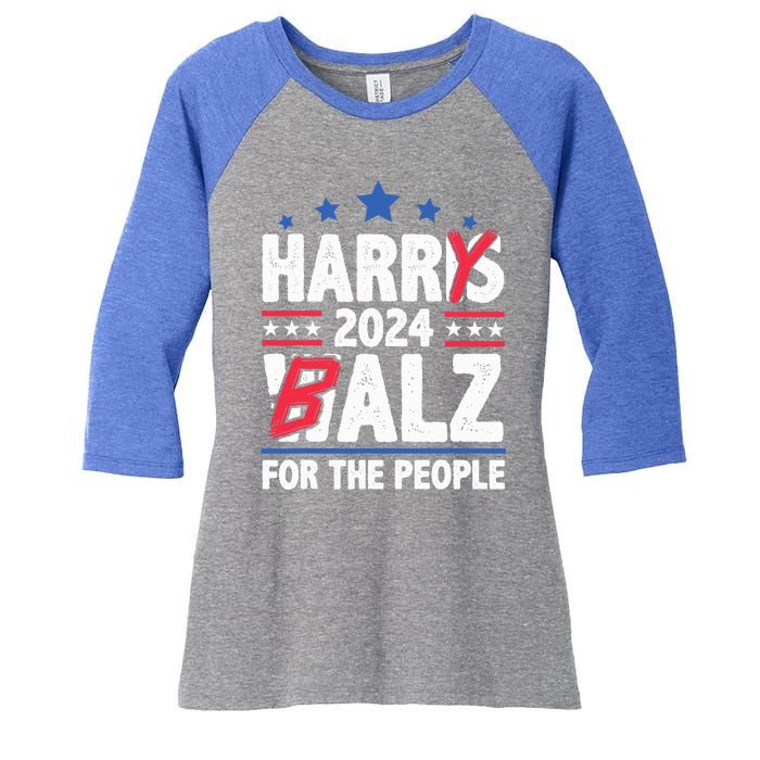 Harry Balz 2024 Women's Tri-Blend 3/4-Sleeve Raglan Shirt