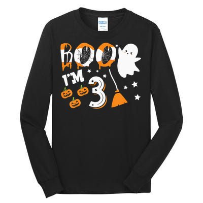 Halloween Birthday 3 Year Old 3rd Birthday Tall Long Sleeve T-Shirt