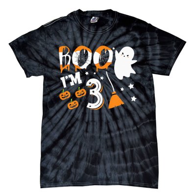 Halloween Birthday 3 Year Old 3rd Birthday Tie-Dye T-Shirt