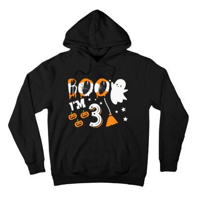 Halloween Birthday 3 Year Old 3rd Birthday Tall Hoodie