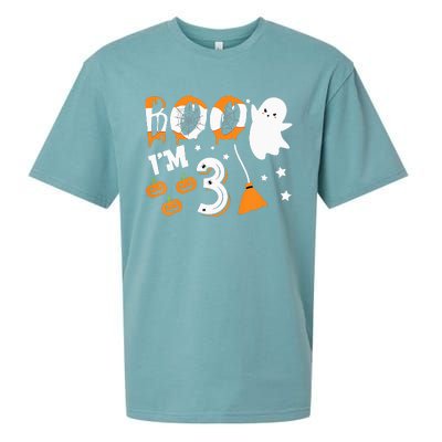 Halloween Birthday 3 Year Old 3rd Birthday Sueded Cloud Jersey T-Shirt