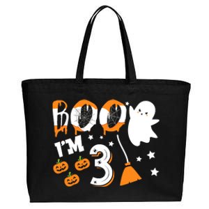 Halloween Birthday 3 Year Old Boy Girl 3rd Birthday Costume Cotton Canvas Jumbo Tote